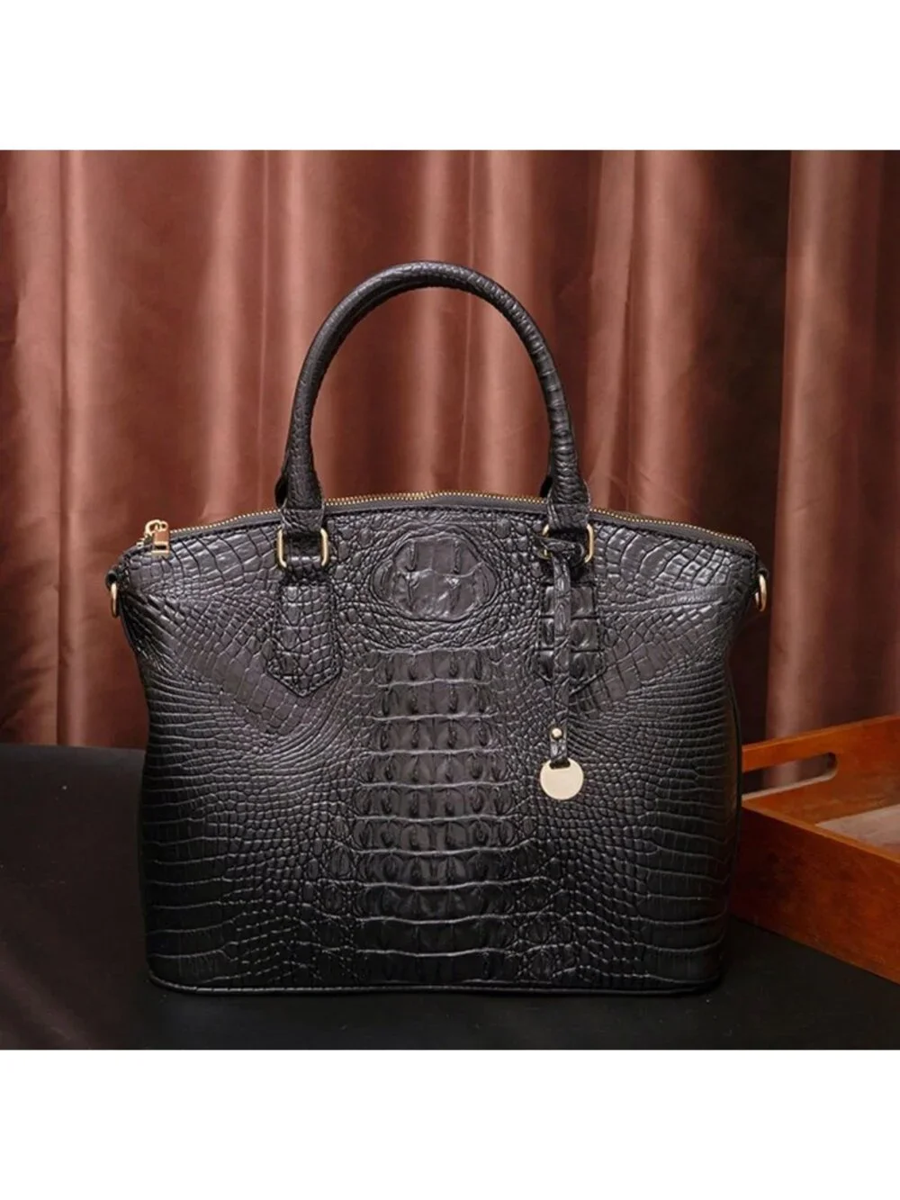 Stylish Crocodile Handbag for Women | Chic Satchel Purse with Shoulder Strap